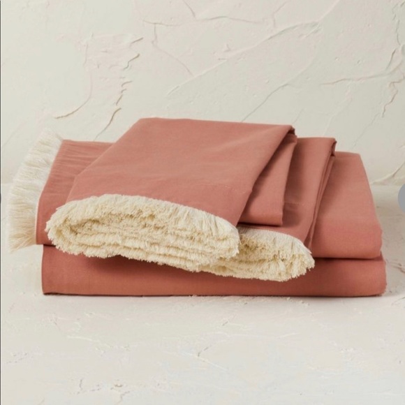 Opalhouse Bedding Full Fringe Cotton Percale Sheet Set Opalhouse